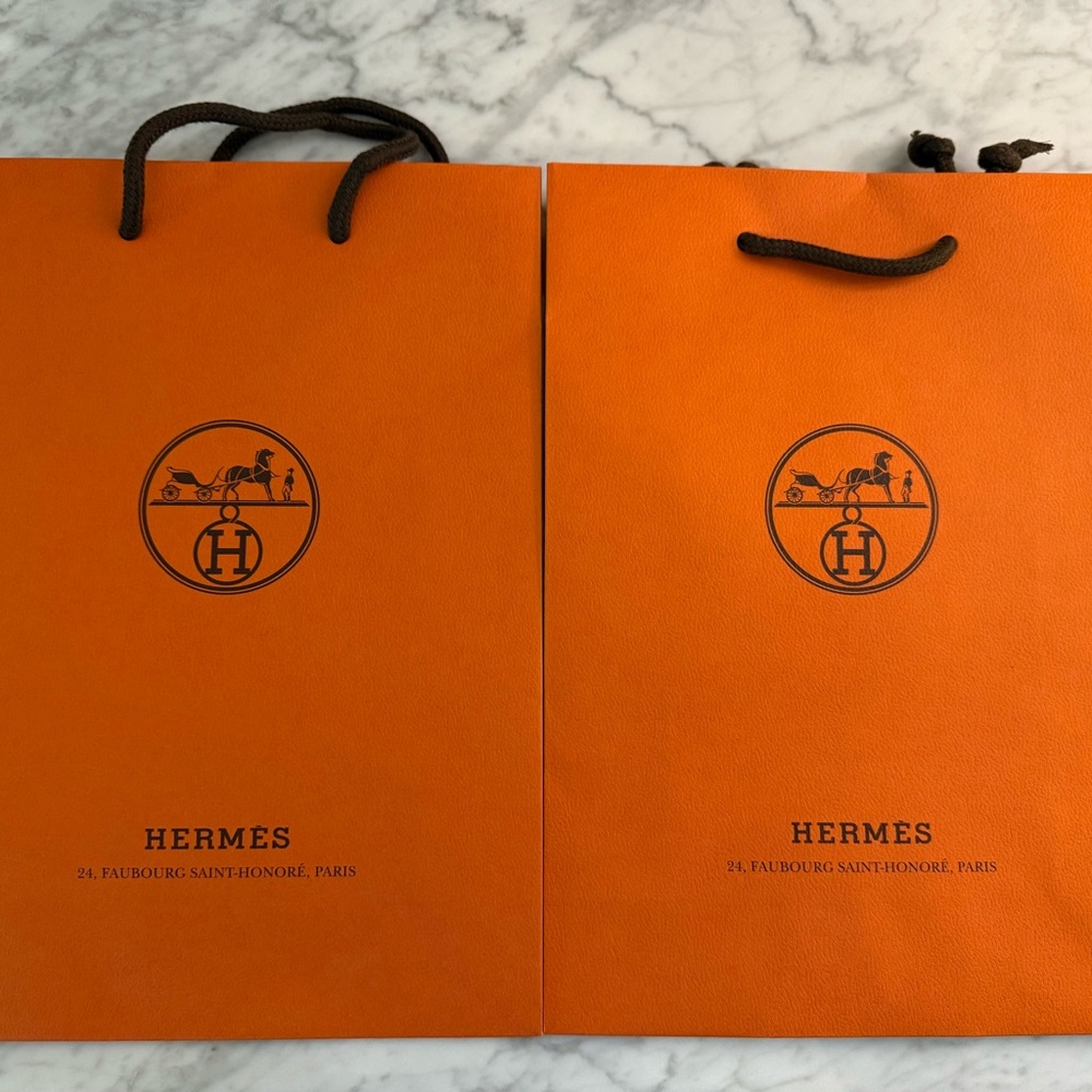 Two Hermes Shopping Bag